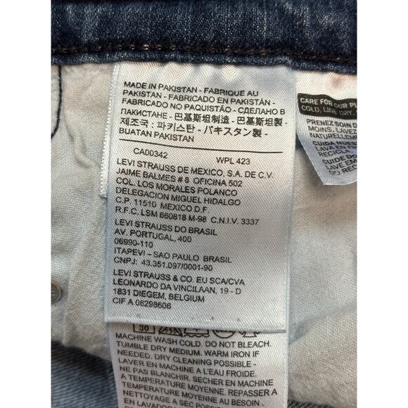 Levis Womens Size 14 Faded Cropped Capri Stretch Denim Jeans - Picture 5 of 5